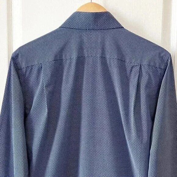 Black Brown 1826 Mens Dress Shirt Non Iron Egyptian Cotton Fitted Blue White 16 - Picture 9 of 14